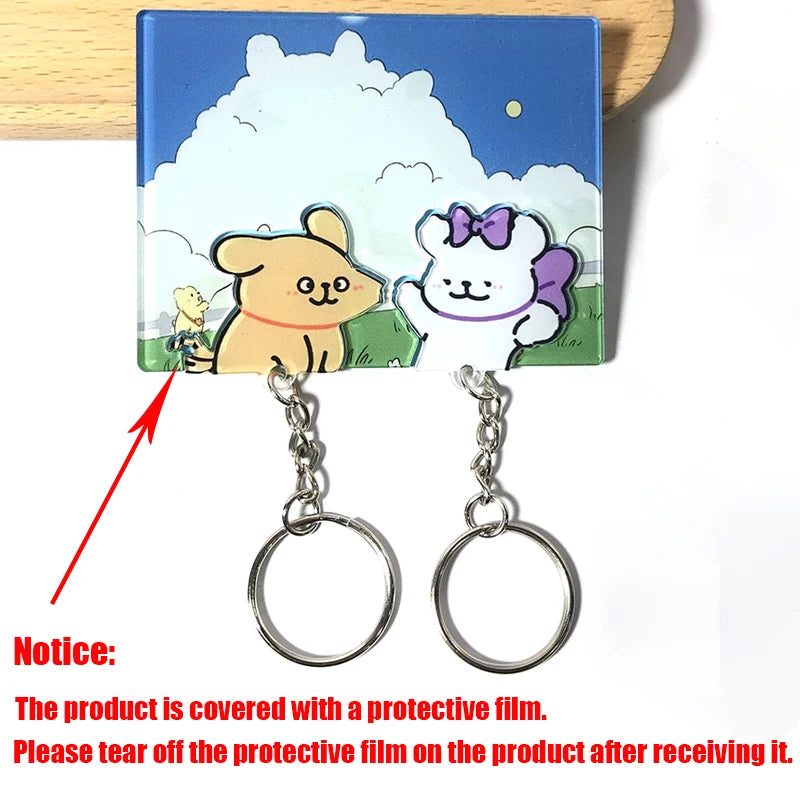 Cartoon Couple Keychain Hanger